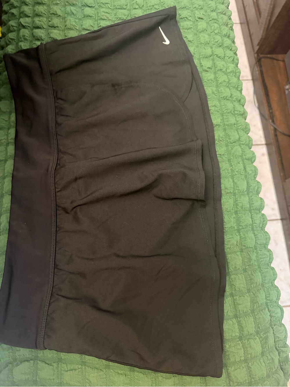 Nike Black Athletic Skort with Swoosh Logo